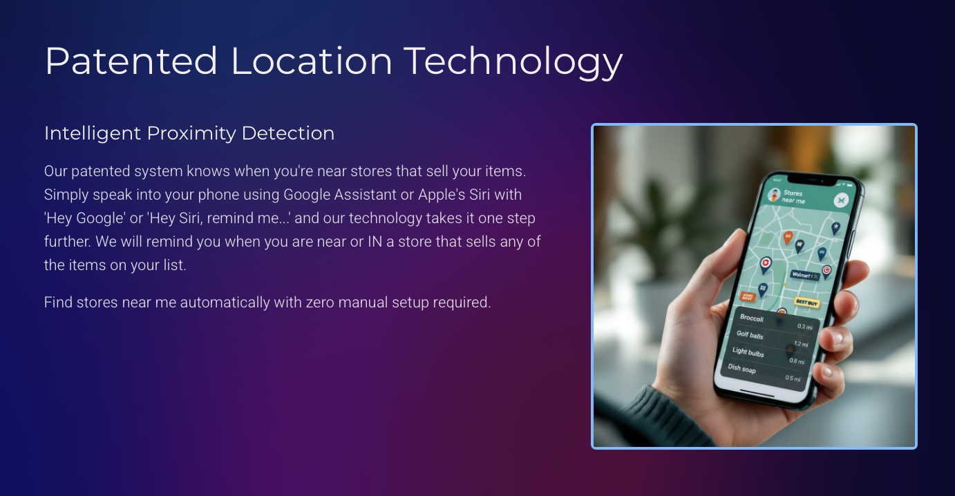Phone showing nearby stores carrying items on your list